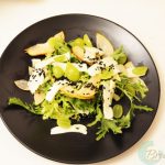 halloumi and niglla seeds salad